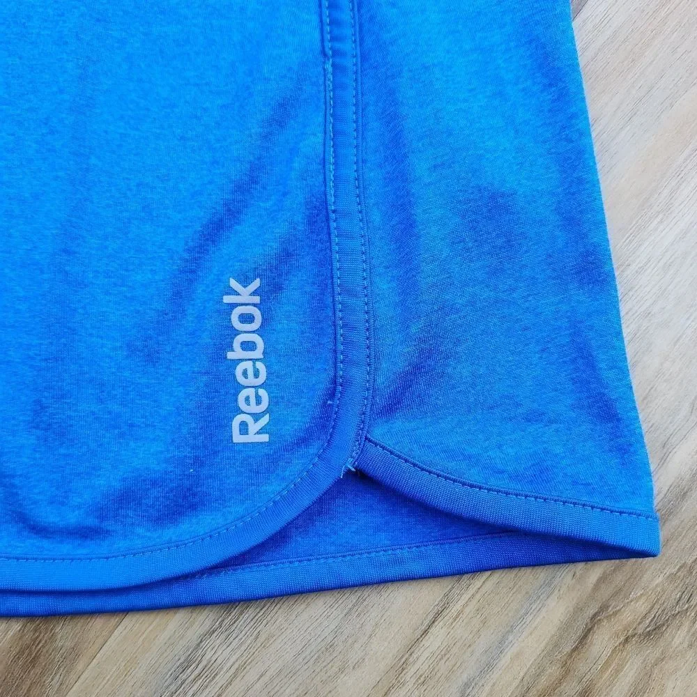 💜Reebok Blue & Neon Yellow Athletic Running Long Sleeve Top Medium